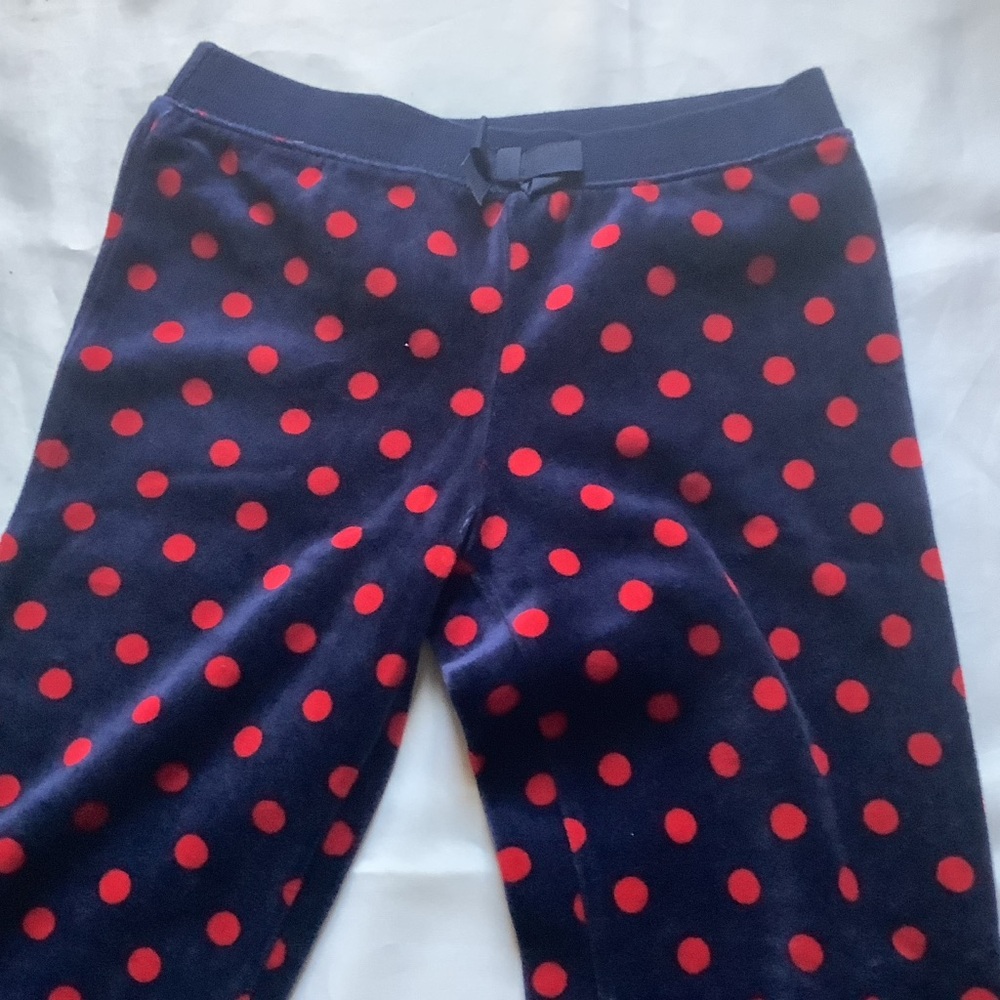 GYMBOREE vintage blue red polka dot pants so 7 girls